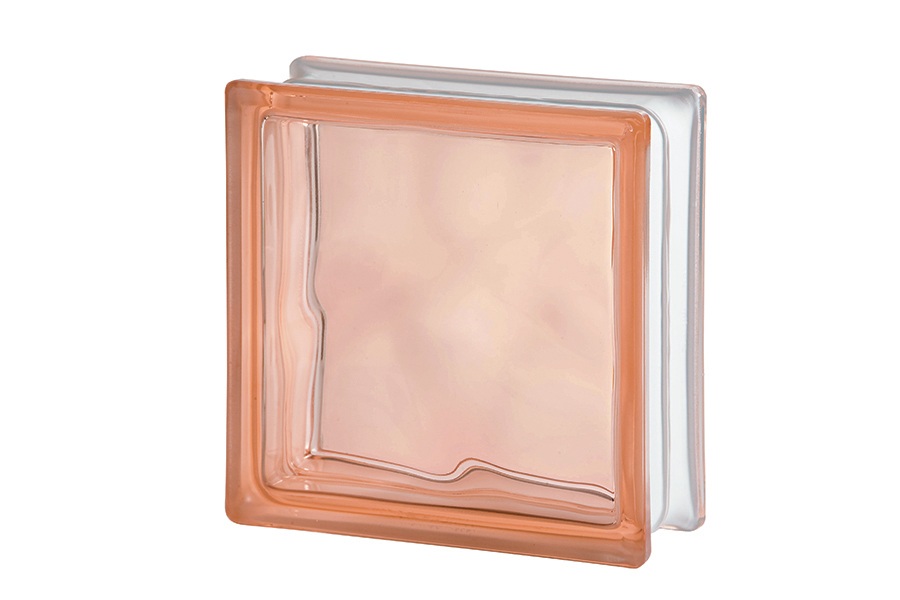 PINK WAVE glass block
